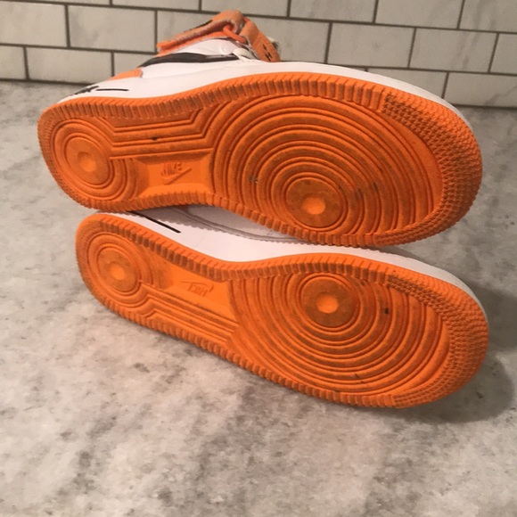 Nike Air Force 1 Sneakers Mens 8 Black White Orange Magma Mid I Got Next DV2134 - Picture 11 of 12